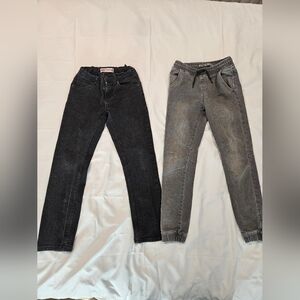 Black and Gray Denim Jeans Set